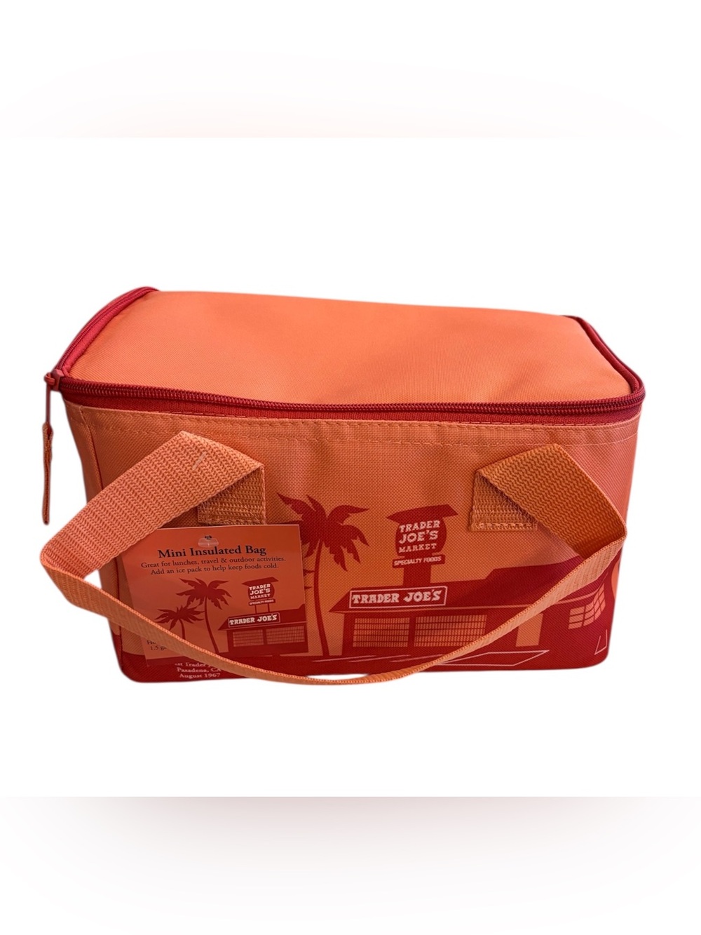 Trader Joe's Mini Insulated Cooler Bag - Orange